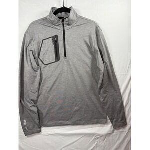 RLX Ralph Lauren Mens Gray Quarter Zip Pullover‎ Golf Performance Shirt Medium